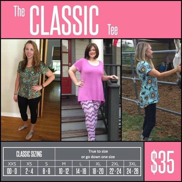 LulaRoe Classic T, Short Sleeve, Scoop Neck Flowy, High-Low Hem S (or M 6-8) NWT - Picture 10 of 13